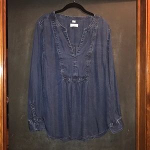 Softened denim tunic, very comfortable